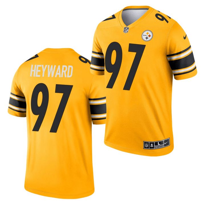 Men Pittsburgh Steelers 97 Cameron Heyward Nike Gold Inverted Legend NFL Jersey